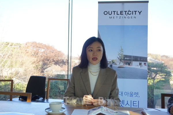 동주 리우 매니저는 "코로나 이후에 가장 빠르게 회복하는 한국은 아울렛시티 메칭엔의 5대 시장 중 하나이고 전체 방문객의 10% 정도를 차지하고 있다"라고 밝혔다. 사진/김효설 기자